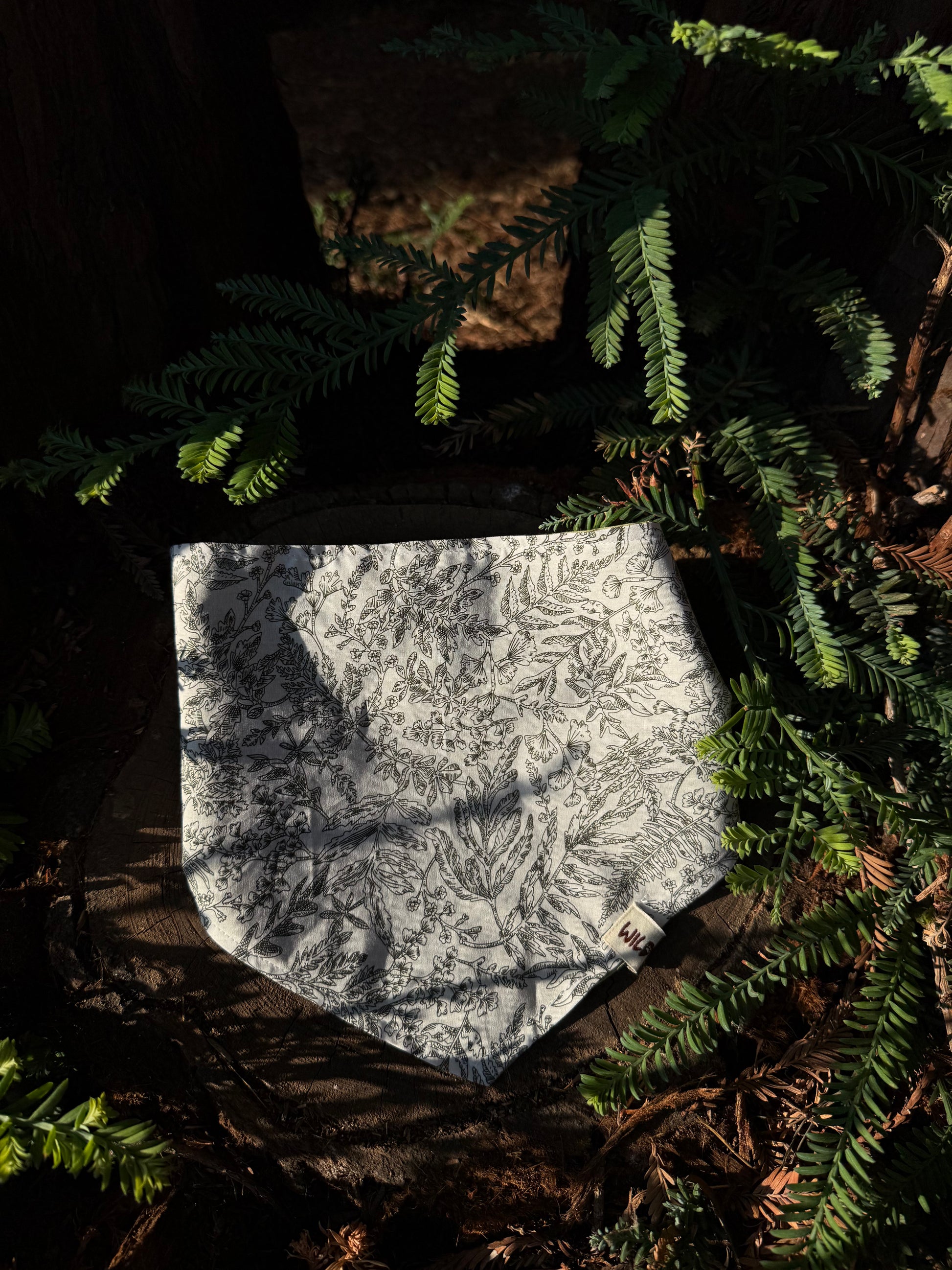 Olive & Coral - Reversible Cotton Dog Bandana