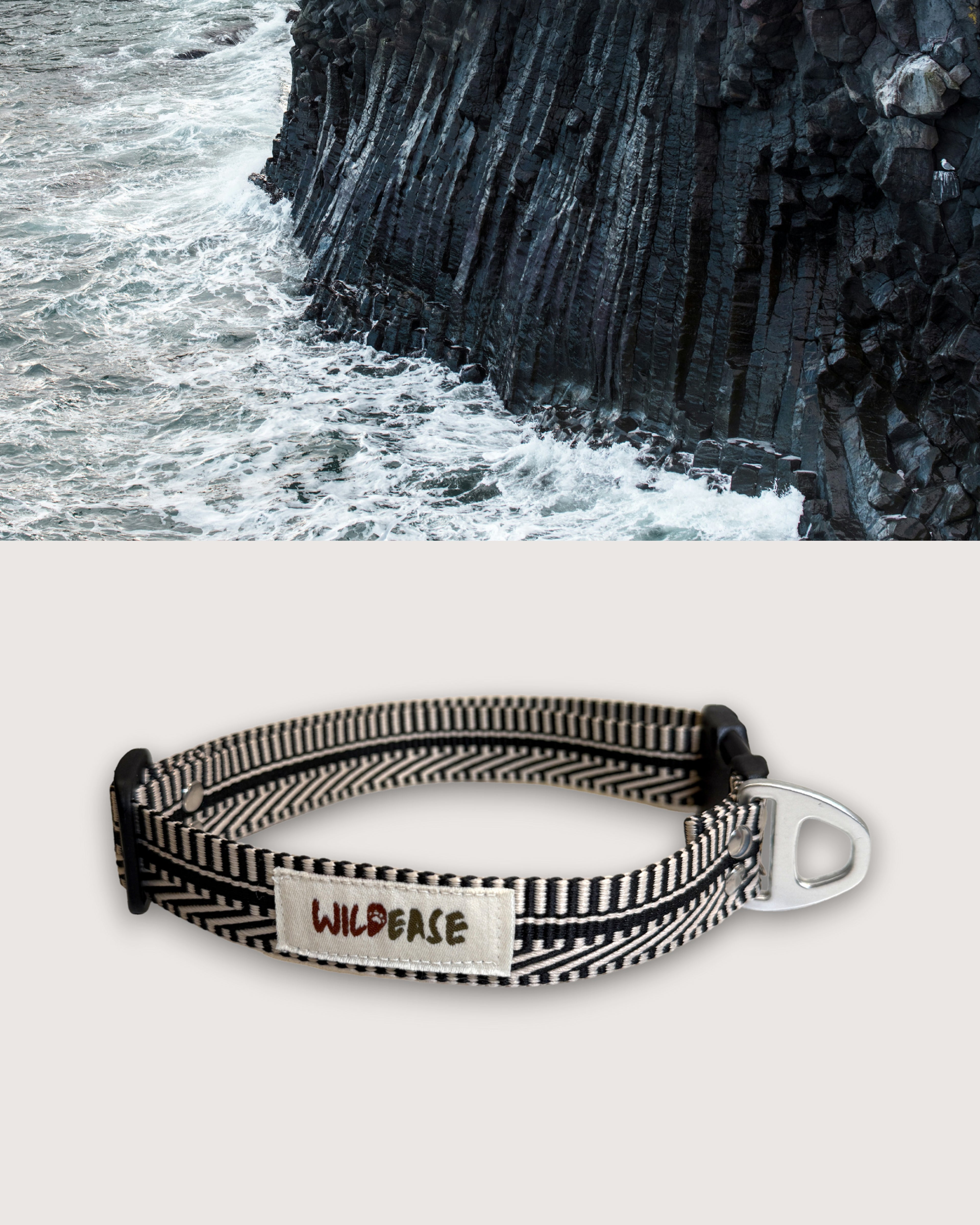 Basalt Cliff - Handmade Lightweight Dog Collar