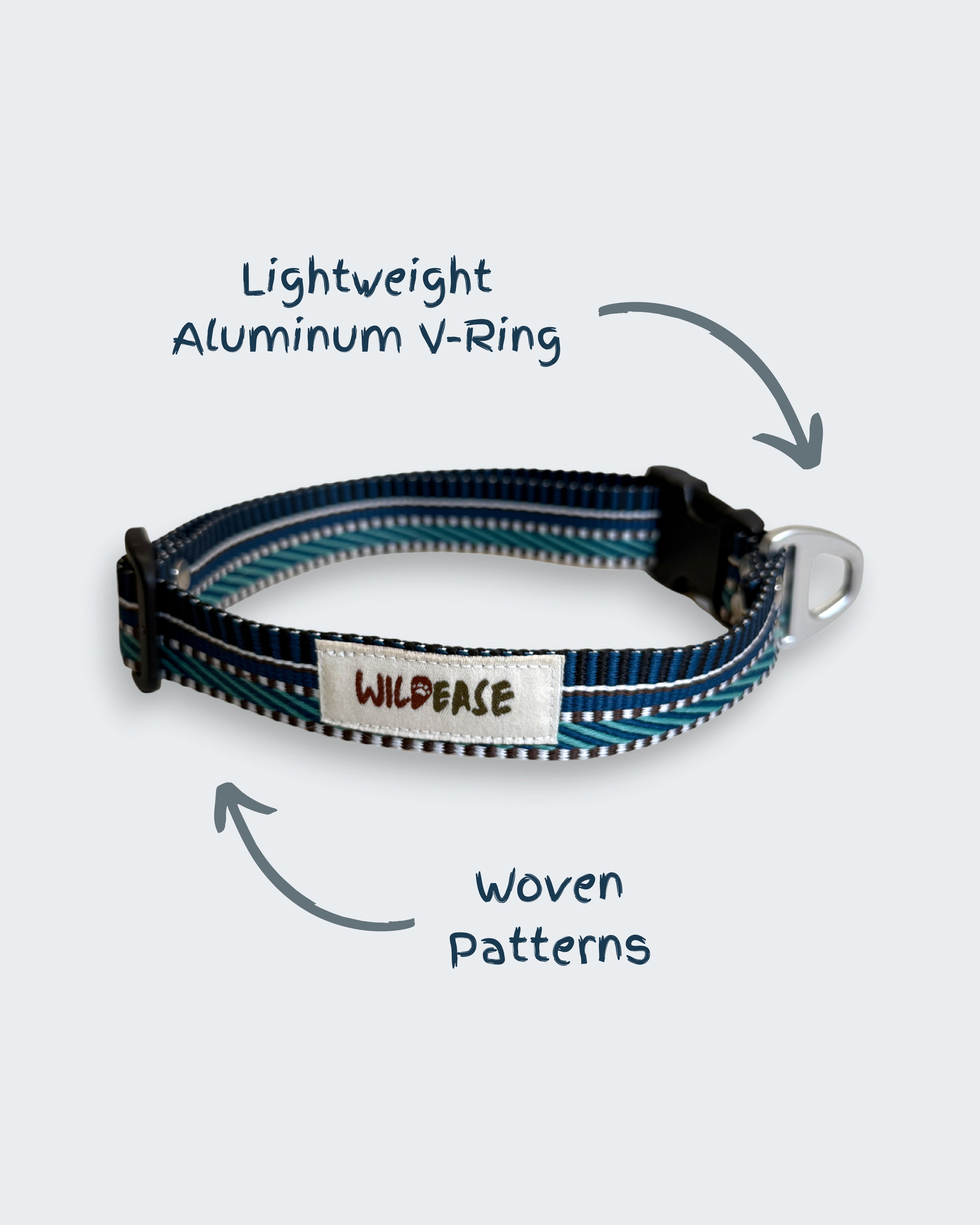 Azure Wave - Handmade Lightweight Dog Collar