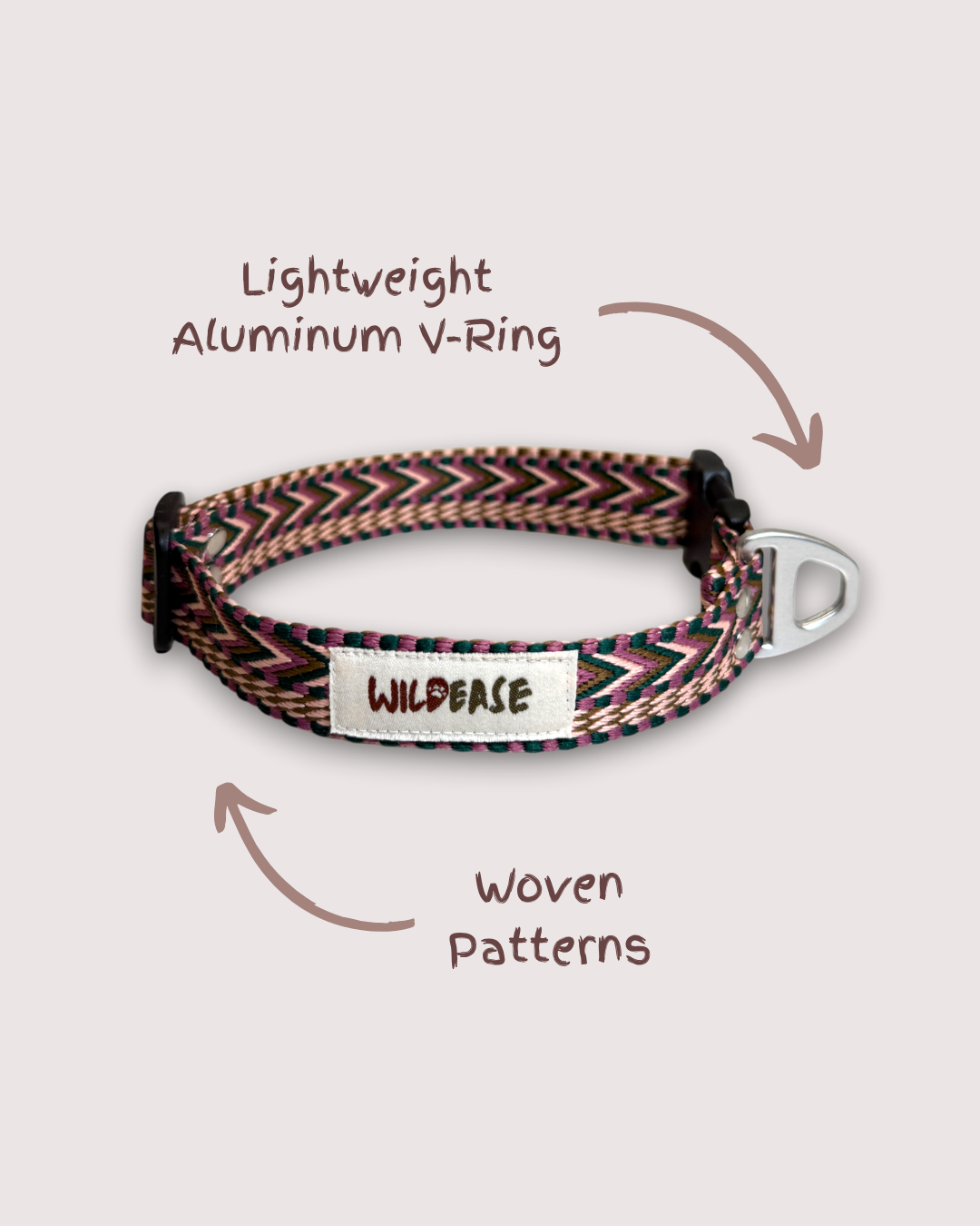 Plum Dusk - Handmade Lightweight Dog Collar