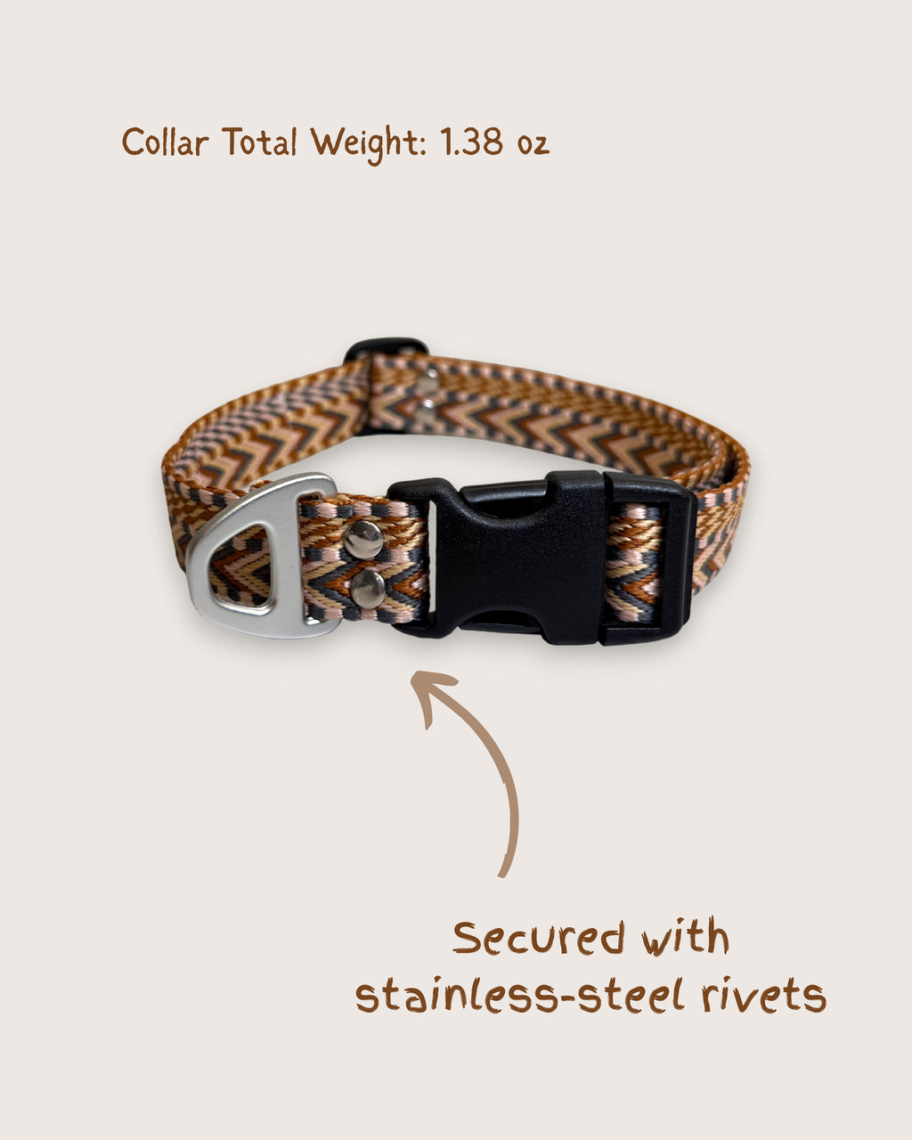 Canyon Glow - Handmade Lightweight Dog Collar