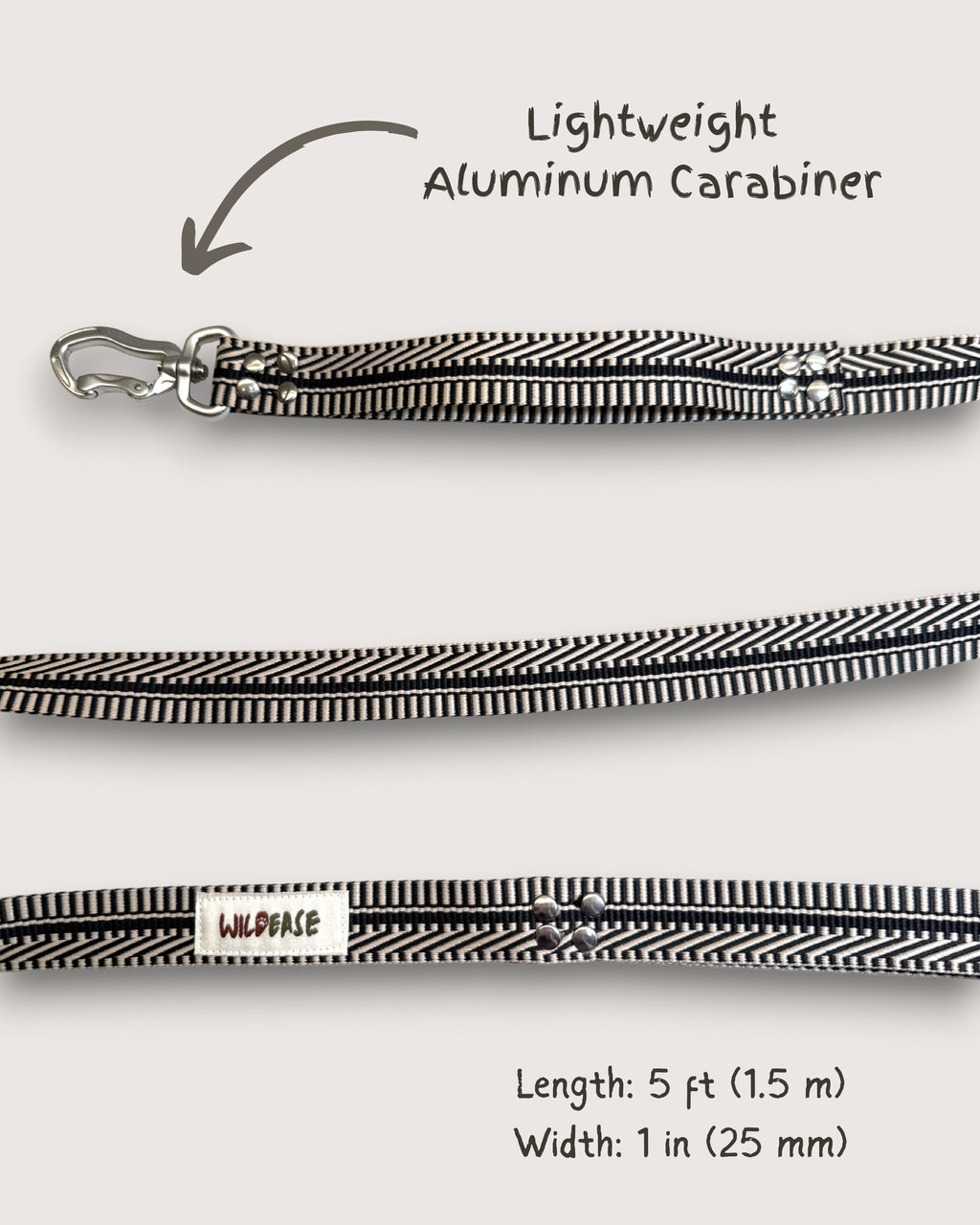 Basalt Cliff - Handmade Lightweight Dog Leash
