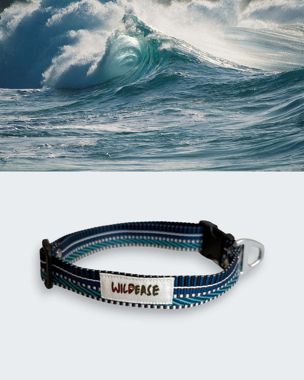 Azure Wave - Handmade Lightweight Dog Collar