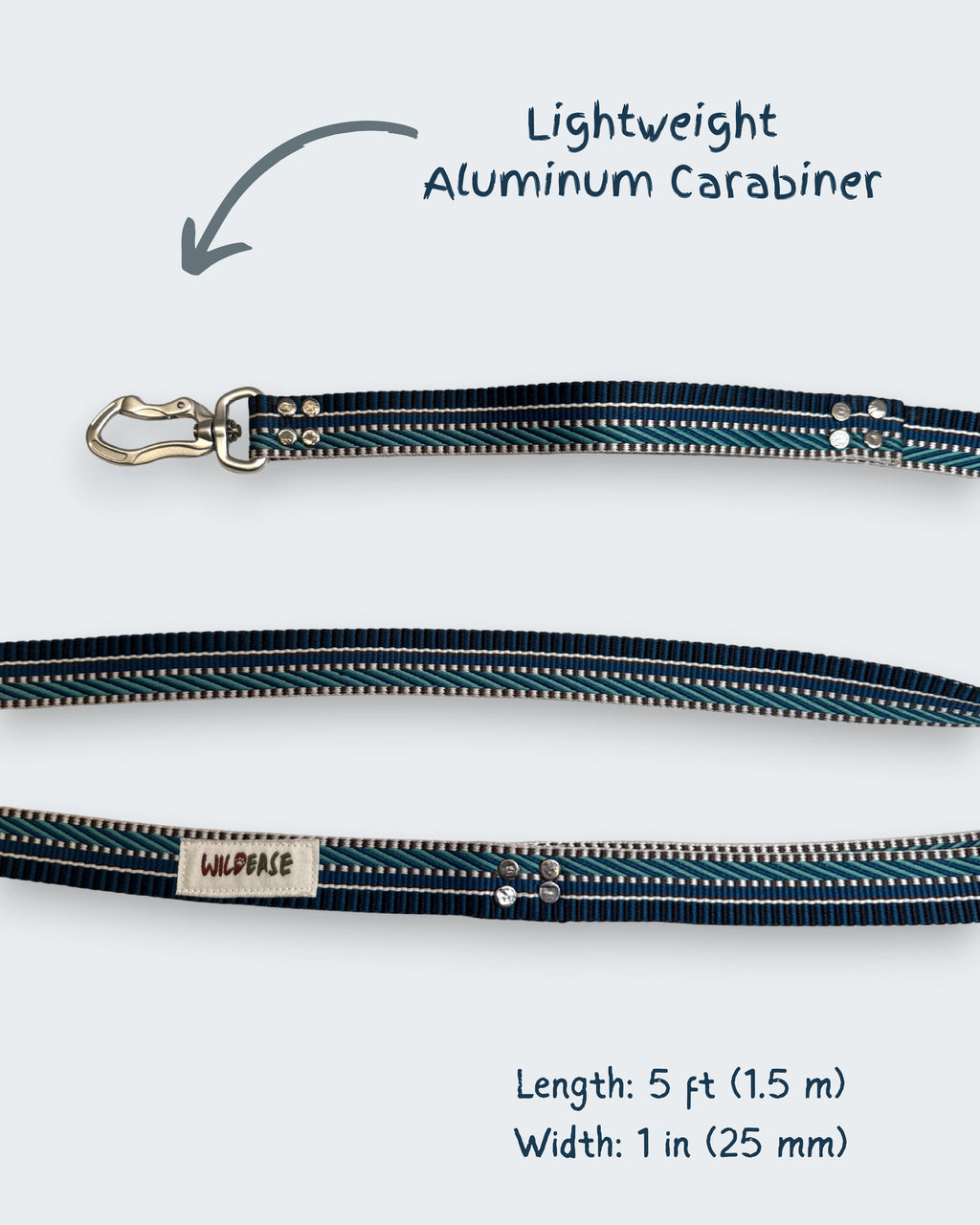 Azure Wave - Handmade Lightweight Dog Leash