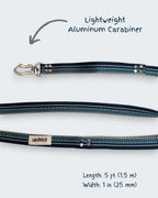 Azure Wave - Handmade Lightweight Dog Leash