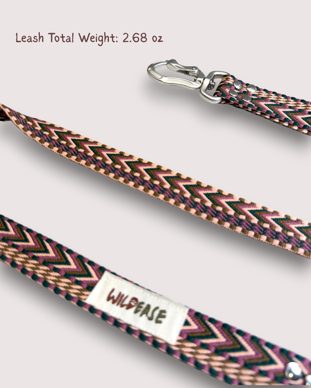 Plum Dusk - Handmade Lightweight Dog Leash