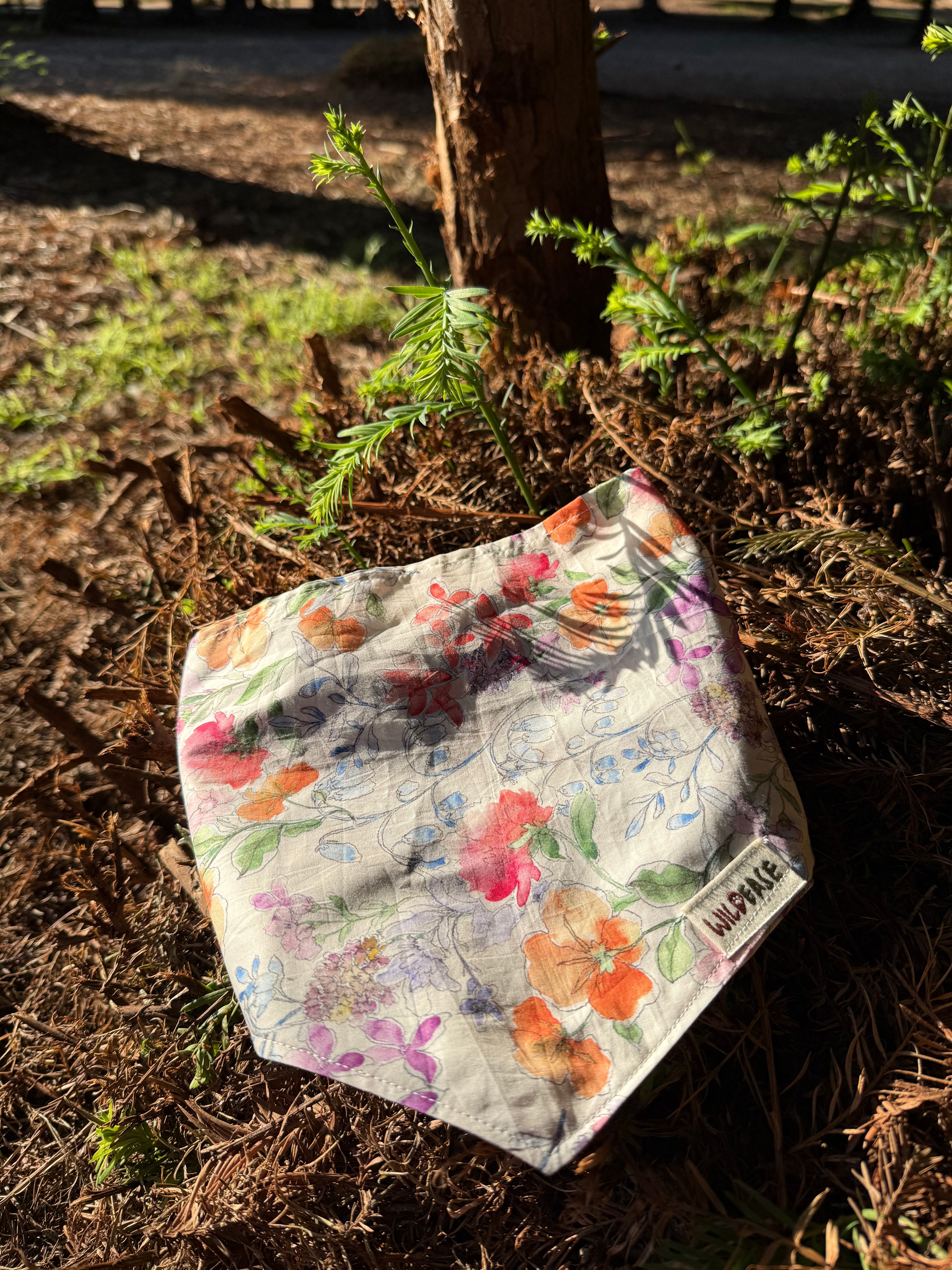 Watercolor Wildflower - Cotton Dog Bandana