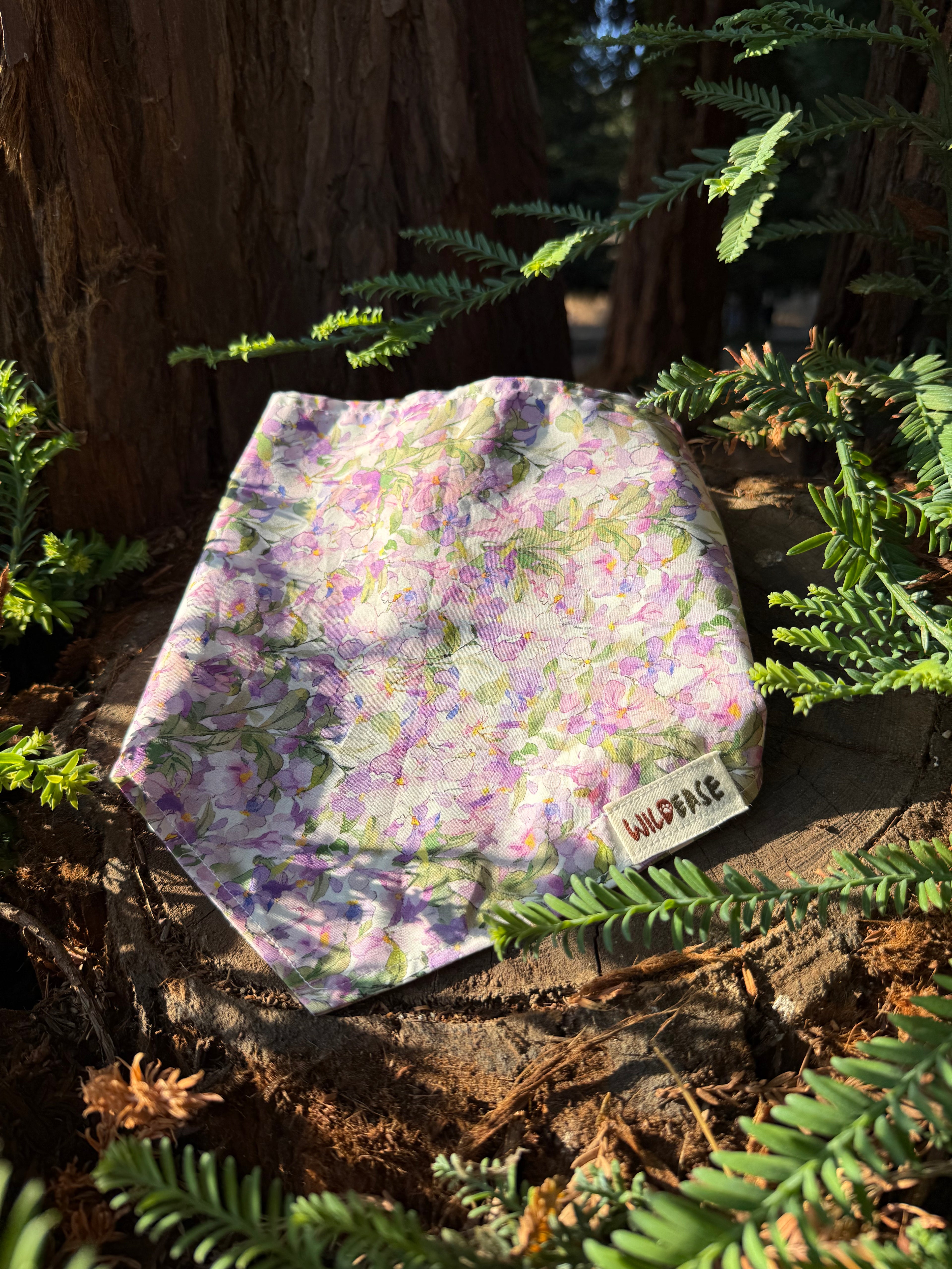 Purple Blossom - Cotton Dog Bandana