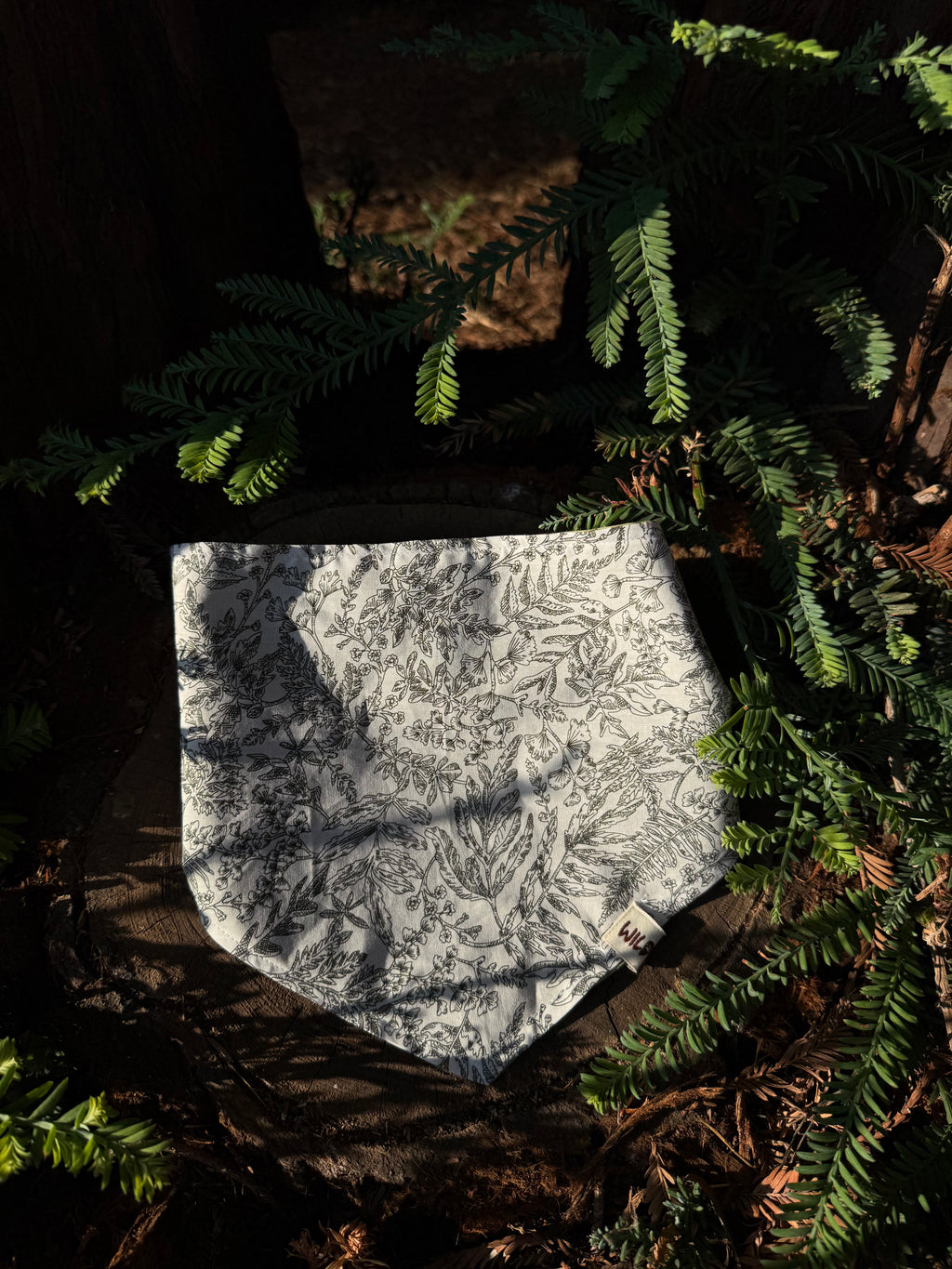 Olive & Coral - Reversible Cotton Dog Bandana