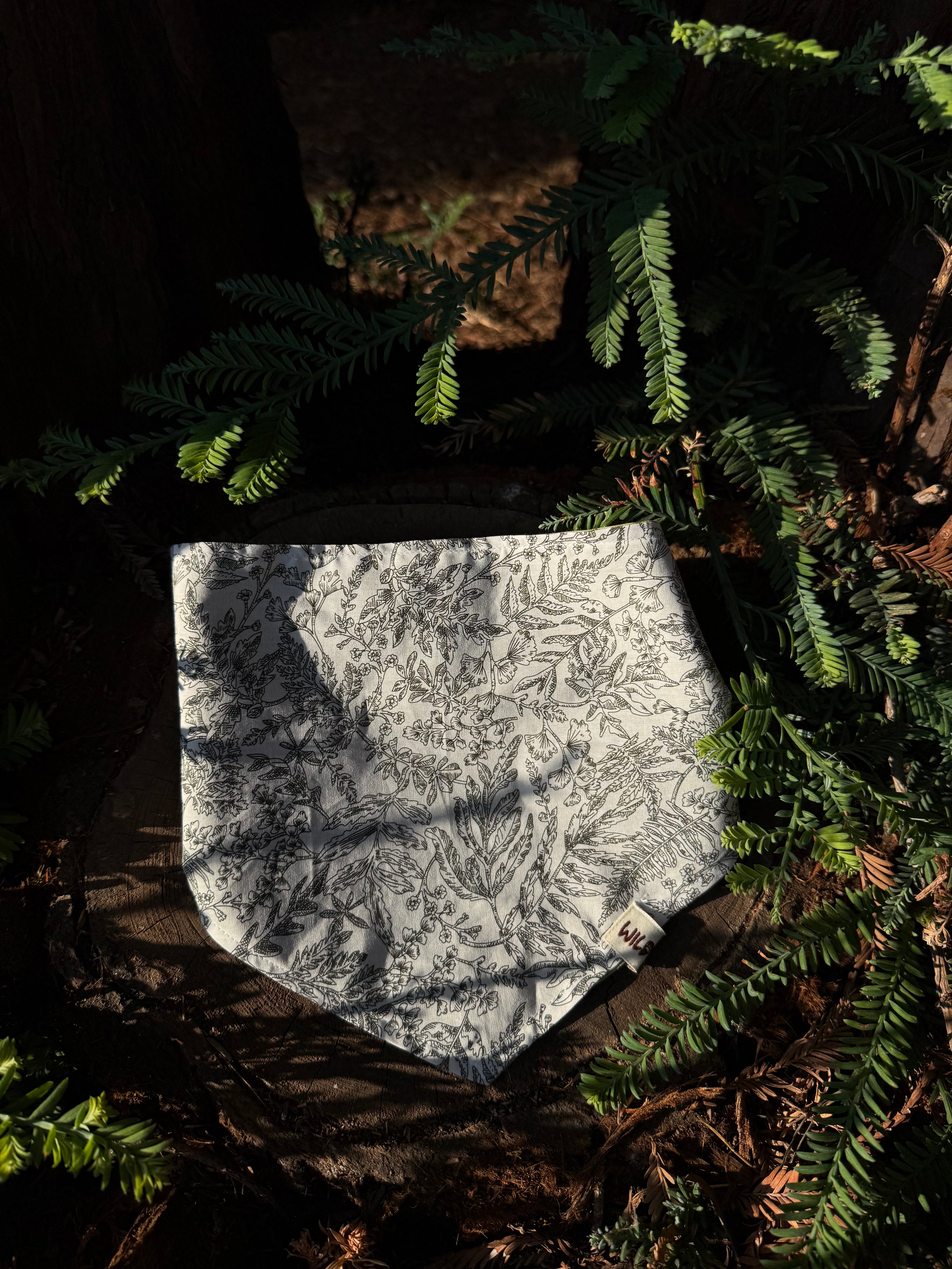 Olive & Coral - Reversible Cotton Dog Bandana