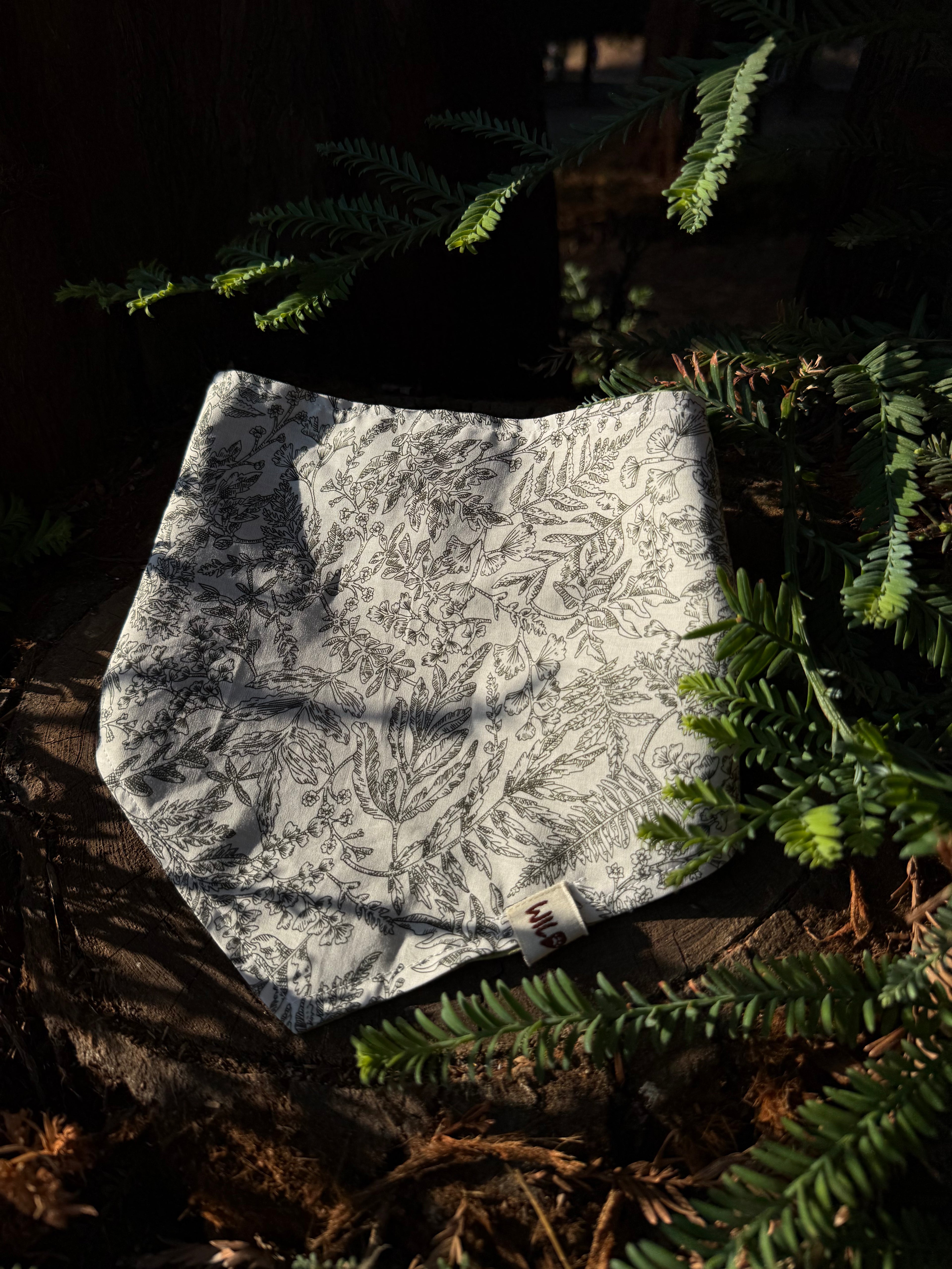 Olive & Coral - Reversible Cotton Dog Bandana