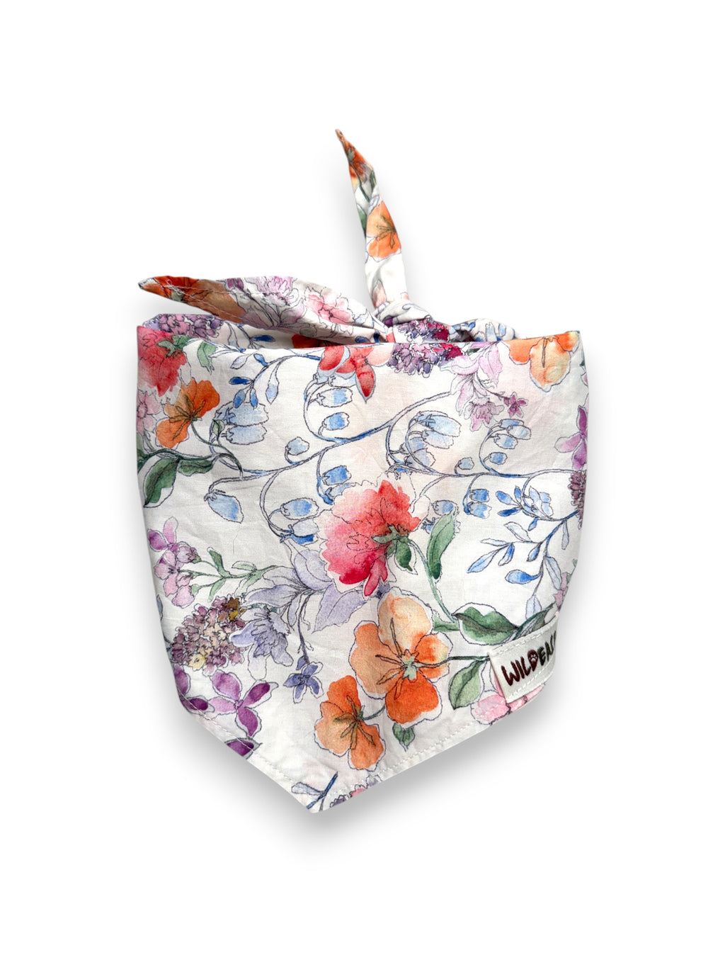 Watercolor Wildflower - Cotton Dog Bandana